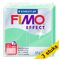 Aanbieding: 3x Fimo klei effect 57g groen jade | 506