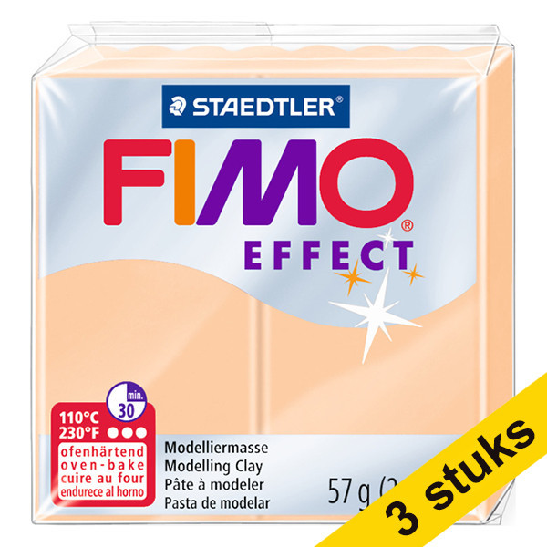 Staedtler Aanbieding: 3x Fimo klei effect 57g perzik | 405  424673 - 1