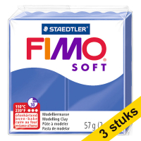 Aanbieding: 3x Fimo klei soft 57g briljantblauw | 33