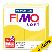 Aanbieding: 3x Fimo klei soft 57g limoengeel | 10