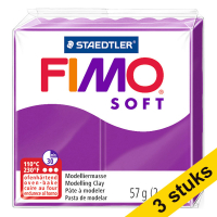 Aanbieding: 3x Fimo klei soft 57g purperpaars | 61