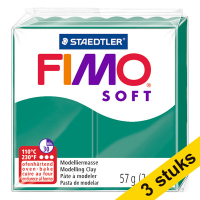 Aanbieding: 3x Fimo klei soft 57g smaragd | 56
