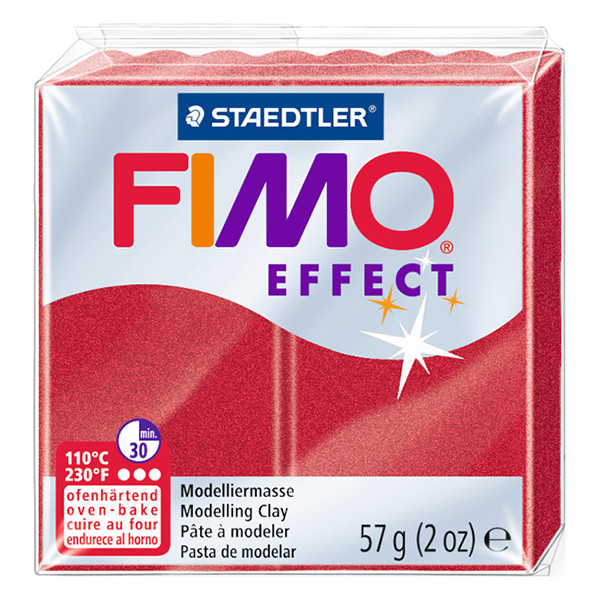 Staedtler Fimo klei effect 57g metallic robijn | 28 8020-28 424616 - 1
