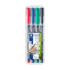 Staedtler Lumocolor 313 permanent marker assorti 4 stuks (0,4 mm rond)