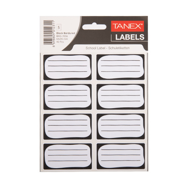 Tanex boeketiketten zwart (40 stuks) BRD-7006 404149 - 1