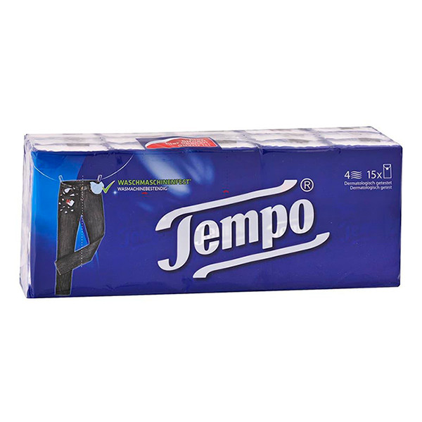 Tempo Regular zakdoekjes (15 pakjes)  399542 - 1