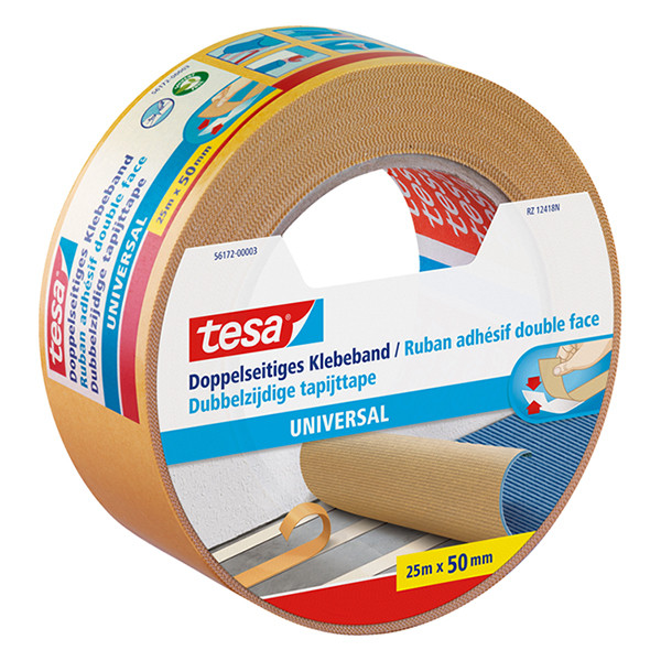 Verovering Bewusteloos bereik Tesa 56172 dubbelzijdig tape met schutlaag 50 mm x 25 m Tesa 123inkt.nl