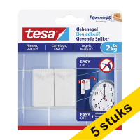 Aanbieding: 5x Tesa klevende spijker voor tegels en metaal 2 kg (2 stuks)