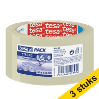 Tesa Pack Strong verpakkingstape transparant 50 mm x 66 m (3 rollen)