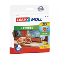 Tesa TesaMoll Classic E-profiel tochtstrip bruin 6 m x 9 mm 05463-00121-00 203307