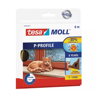 Tesa TesaMoll Classic P-profiel tochtstrip bruin 6 m x 9 mm 05390-00101-00 203311