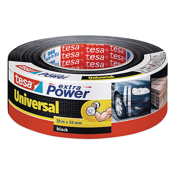 Tesa extra Power Universal duct tape 50 mm x 50 m (1 rol) zwart 56389-00001-08 203377 - 1