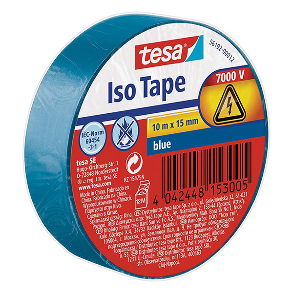 Tesa isolatietape blauw 15 mm x 10 m 56192-00012-22 203390 - 1