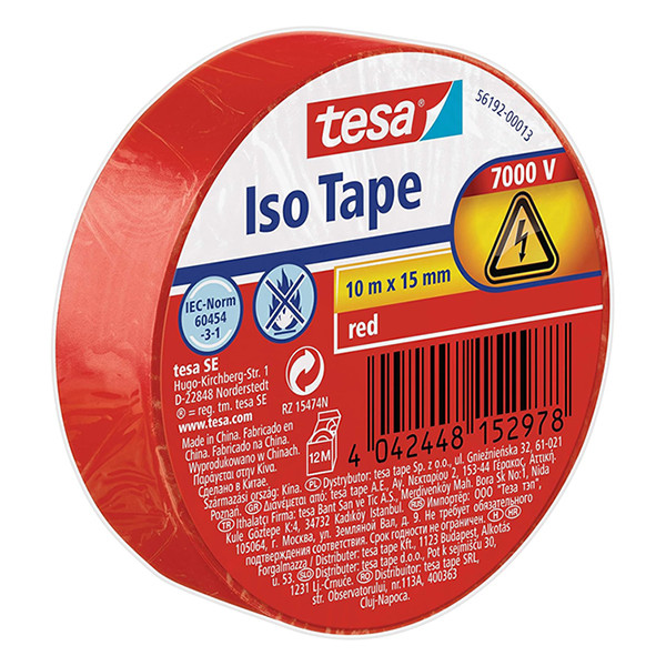 Tesa isolatietape rood 15 mm x 10 m 56192-00013-22 203391 - 1