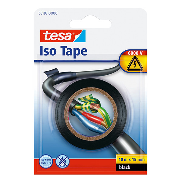 Tesa isolatietape zwart 15 mm x 10 m 56193-00000-22 203388 - 1