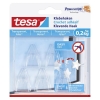 Tesa transparante haak zelfklevend 0,2 kg (5 stuks)