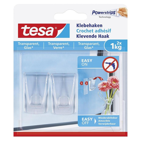 Tesa transparante haak zelfklevend 1 kg (2 stuks) 77735-00000-00 202327 - 1