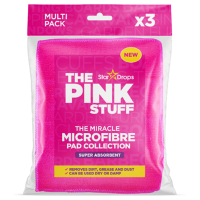 The Pink Stuff microvezel absorberende schoonmaakpads roze (3 stuks)  SPI00063