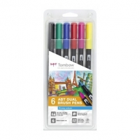 Tombow brushpen set primaire kleuren (6 stuks) ABT-6P-1 241512