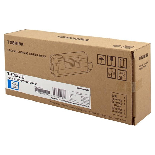 Toshiba T-FC34E-C toner cyaan (origineel) 6A000001524 905390 - 1