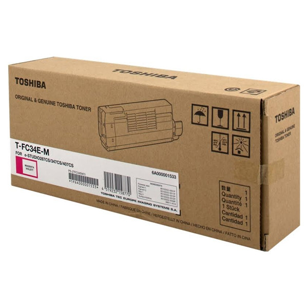 Toshiba T-FC34E-M toner magenta (origineel) 6A000001533 905391 - 1