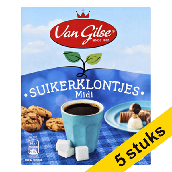 Van Gilse Aanbieding: 5x Van Gilse midi suikerklontjes 750 g  404287 - 1