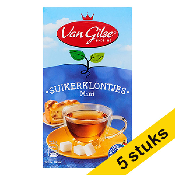 Van Gilse Aanbieding: 5x Van Gilse mini suikerklontjes 500 g  404286 - 1