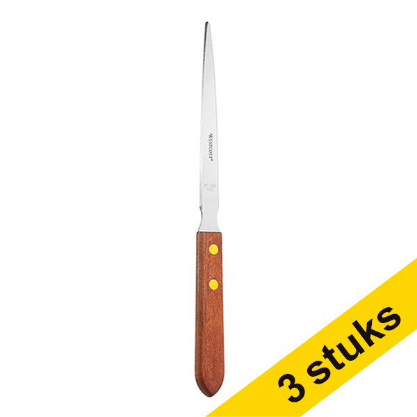 Westcott Aanbieding: 3x Westcott briefopener met houten handgreep  221005 - 1