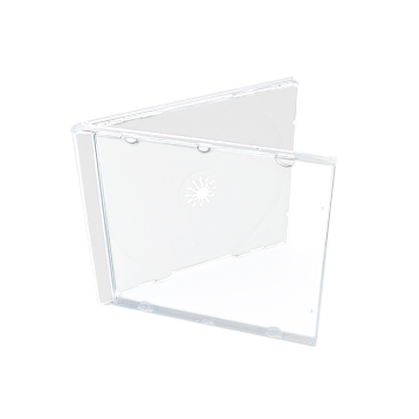 White label Cd-doosjes transparant met transparante tray (100 stuks)  050062 - 1