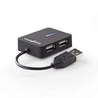 White label Nedis USB 2.0-hub compact (4 poorten) UHUBU2410BK K030200022