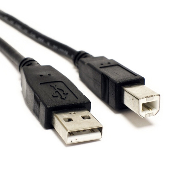 White label USB printerkabel zwart lengte 1,8 meter MRCS101 053400 - 1