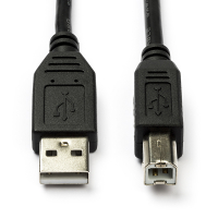 White label USB printerkabel zwart lengte 1 meter CCGL60100BK10 N010204000