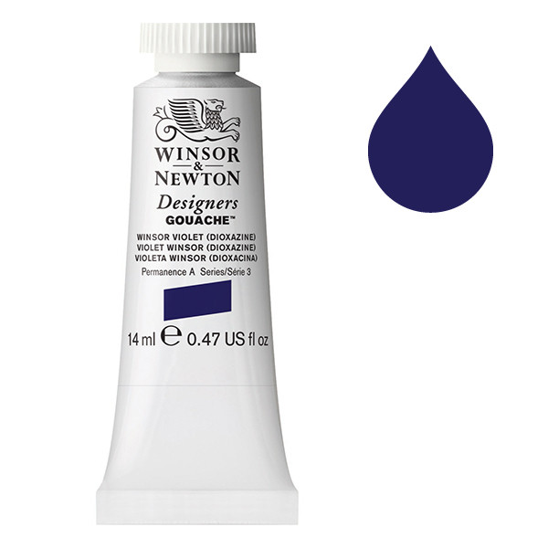 Winsor & Newton Designers gouache 733 winsor violet (dioxazine) (14 ml) 0605733 410601 - 1