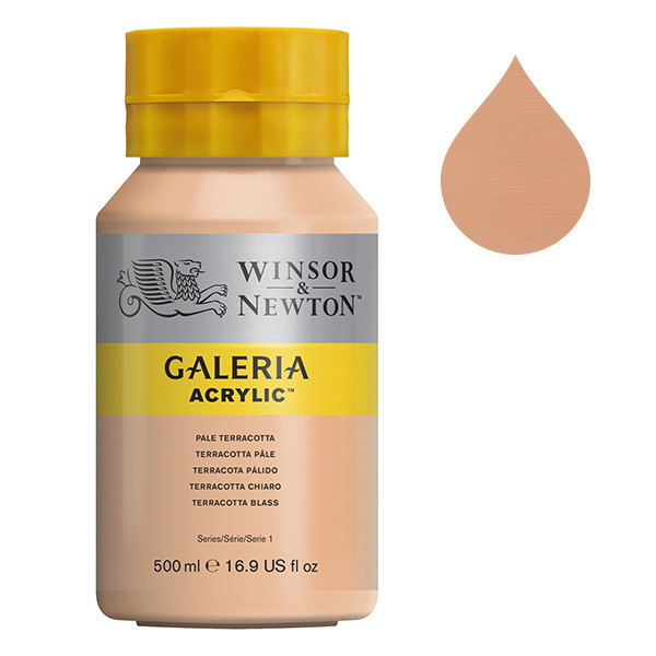 Winsor & Newton Galeria acrylverf 437 pale terracotta (500 ml) 2150437 410089 - 1