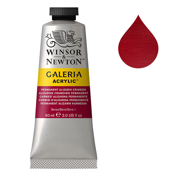 Winsor & Newton Galeria acrylverf 466 permanent alizarine crimson (60 ml) 2120466 410033 - 1