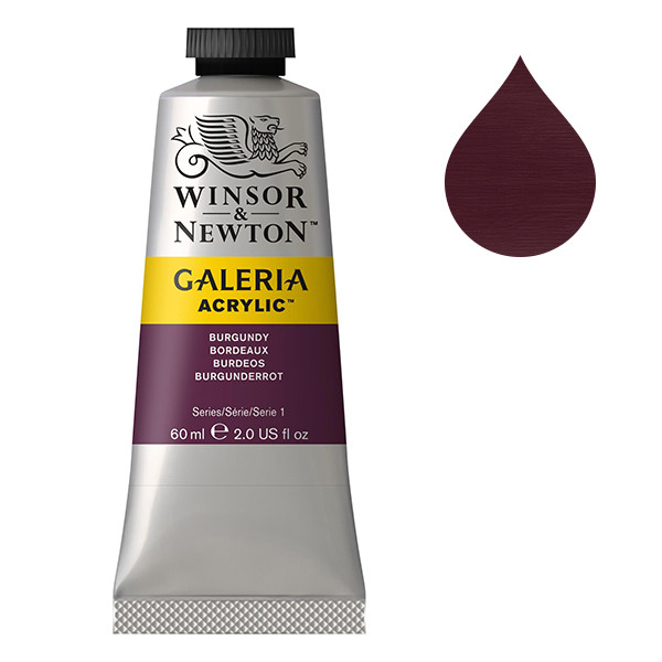 Winsor & Newton Galeria acrylverf 75 burgundy (60 ml) 2120075 410001 - 1