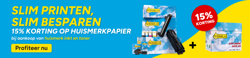 Printeraanbiedingen Slim printen, slim besparen: 15% korting op huismerkpapier