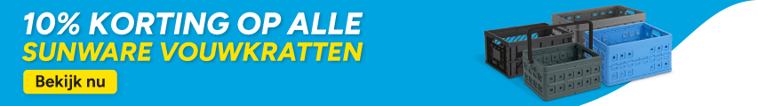 10% korting op alle Sunware vouwkratten 10% korting op alle Sunware vouwkratten