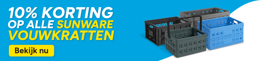 10% korting op alle Sunware vouwkratten 10% korting op alle Sunware vouwkratten
